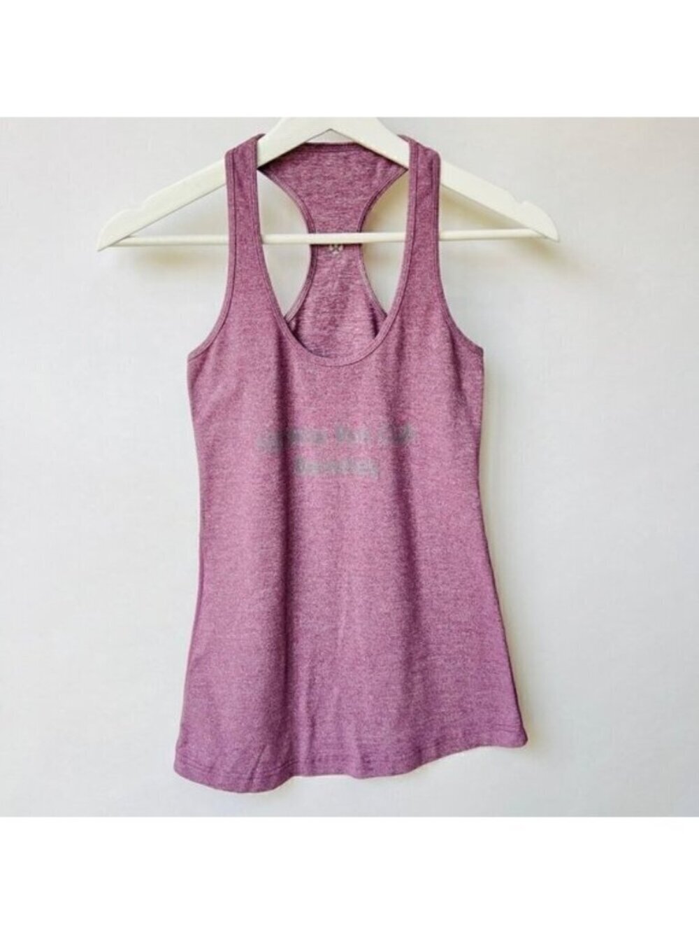 LULULEMON reversible CRB tank in heather plum with custom Prints A81